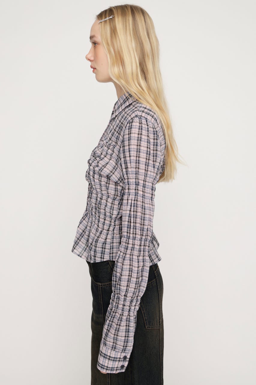 RANDOM SHIRRING トップス M/PNK FREE