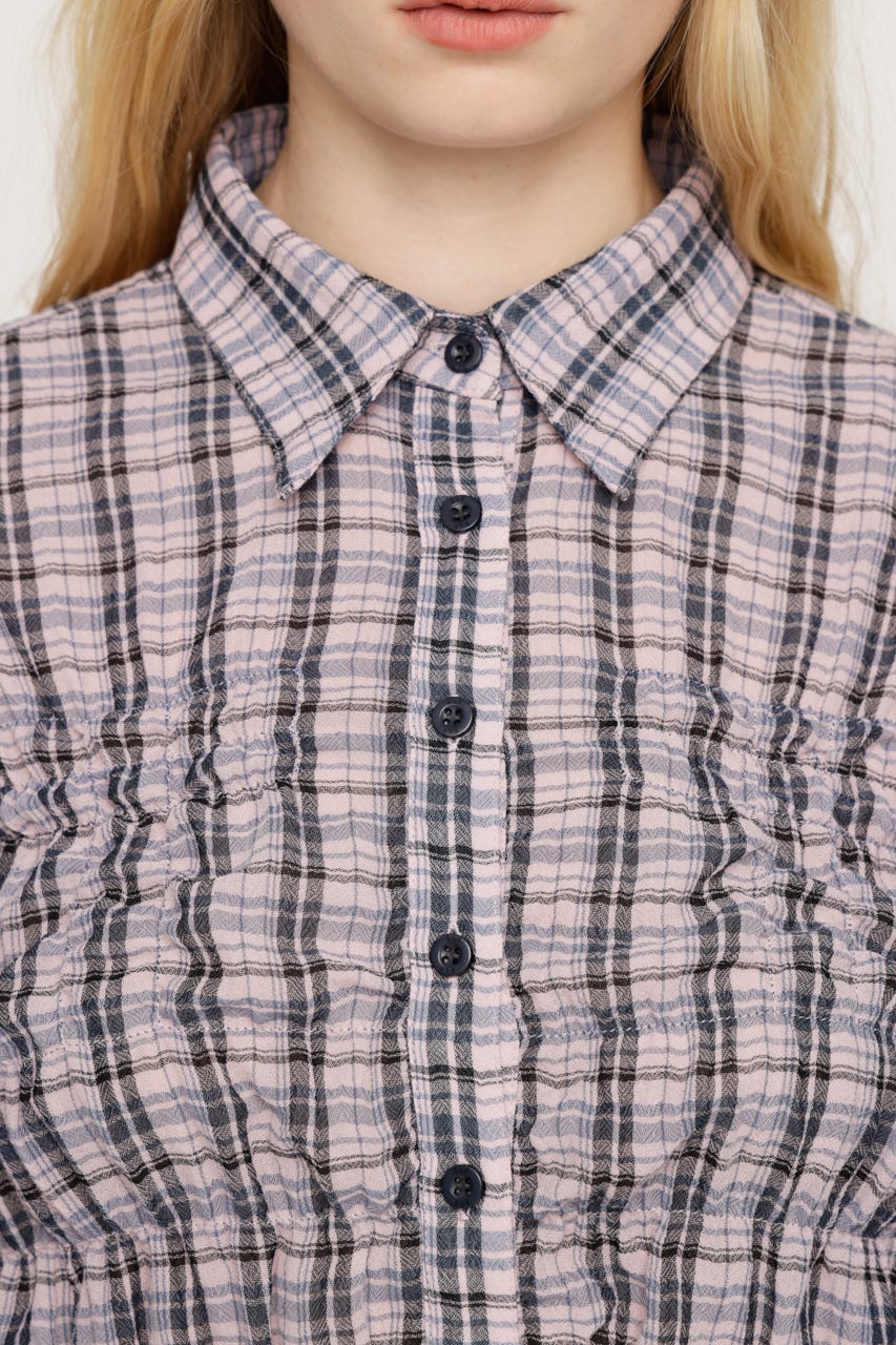 RANDOM SHIRRING トップス M/PNK FREE