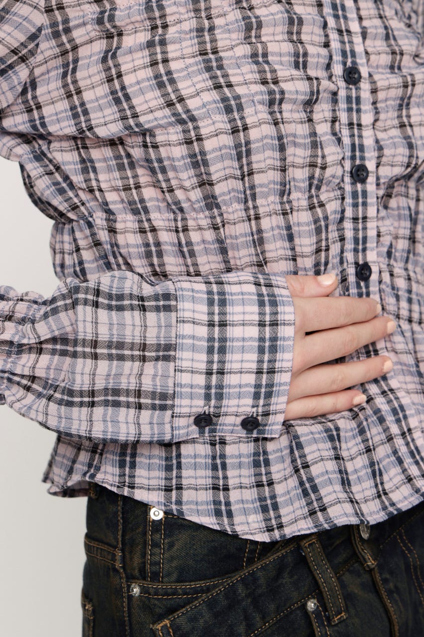 RANDOM SHIRRING トップス M/PNK FREE