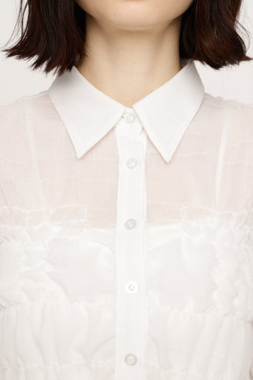 RANDOM SHIRRING トップス WHT FREE