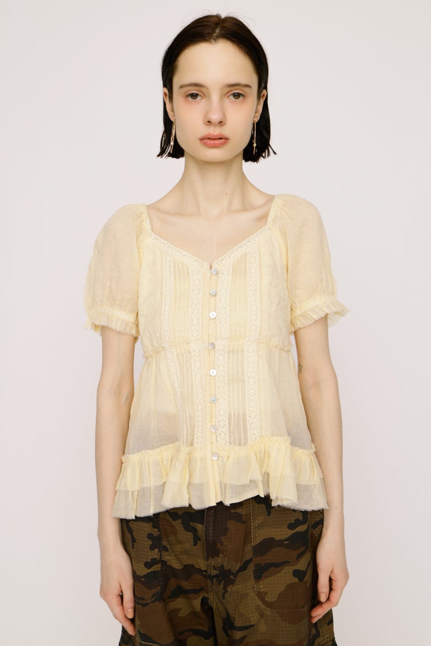 BABY DOLL COTTON ブラウス L/YEL FREE