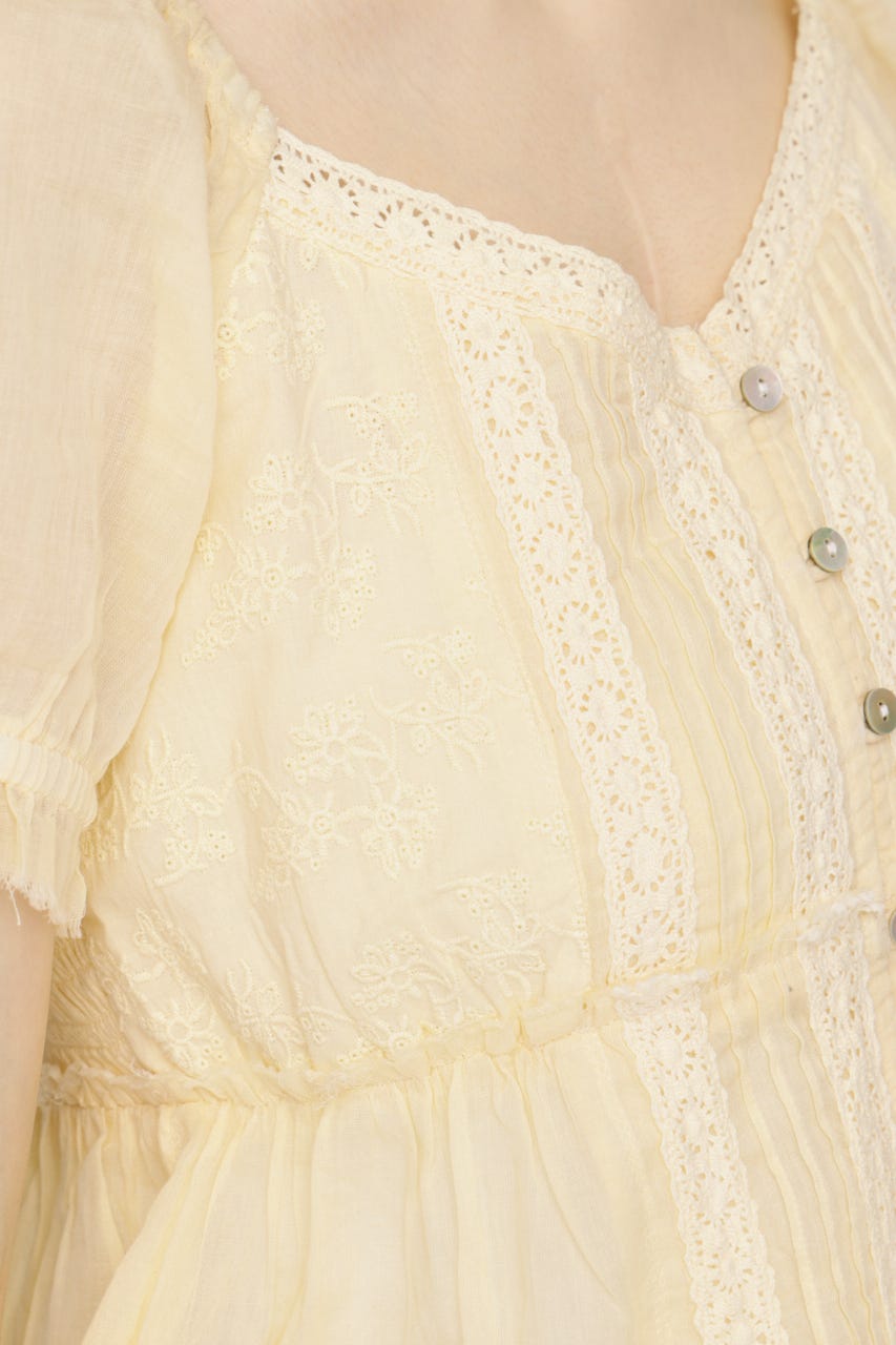 BABY DOLL COTTON ブラウス L/YEL FREE