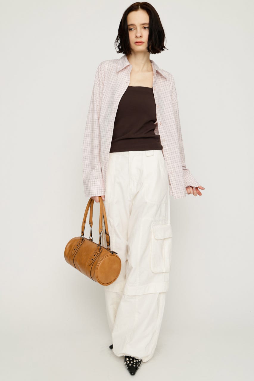 【1BUY5％OFF】WAIST SHAPE シャツ M/PNK FREE