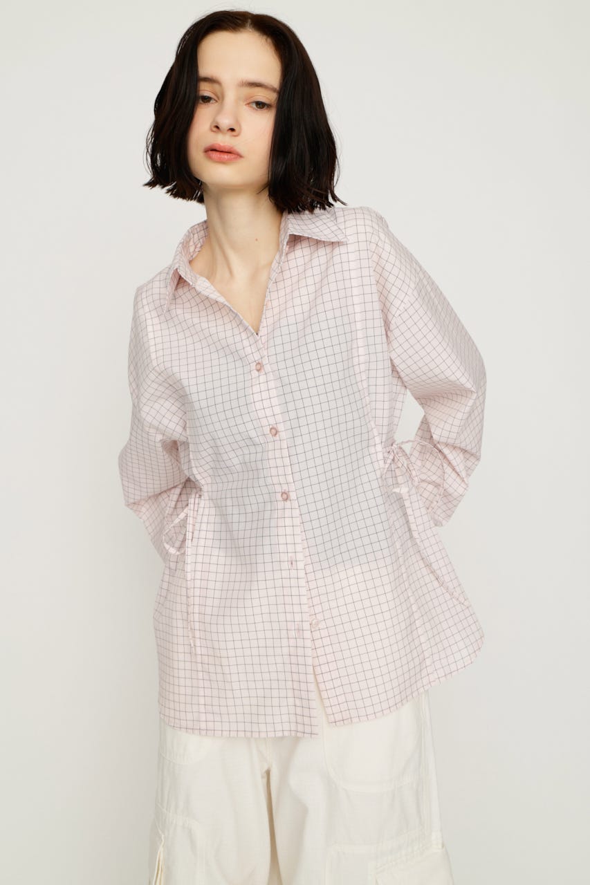 【1BUY5％OFF】WAIST SHAPE シャツ M/PNK FREE