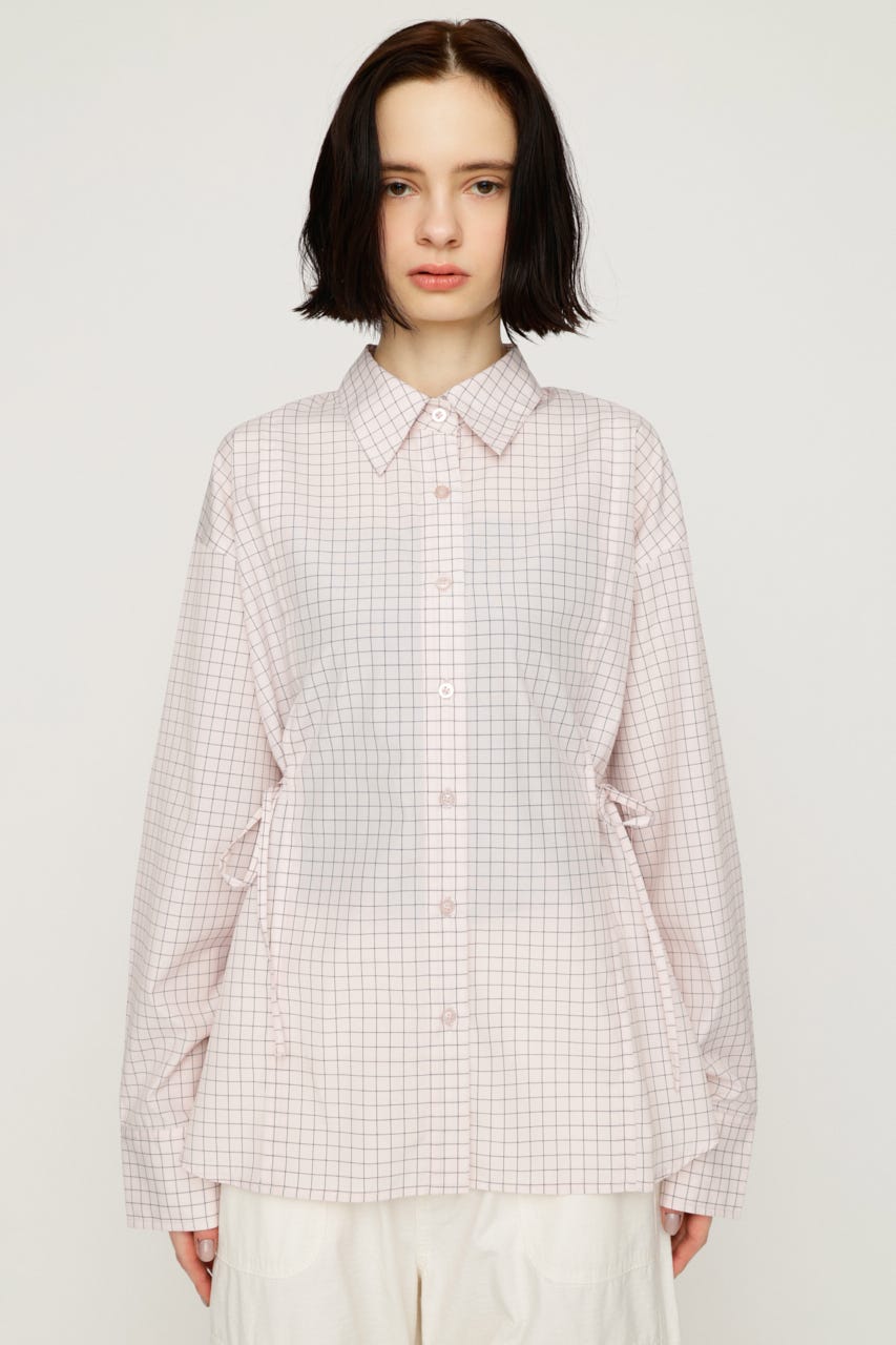 【1BUY5％OFF】WAIST SHAPE シャツ M/PNK FREE