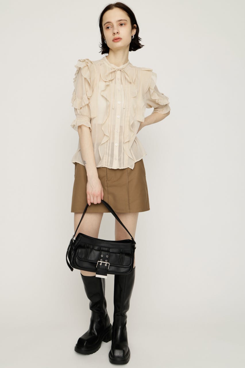 FRONT FRILL ブラウス L/BEG FREE