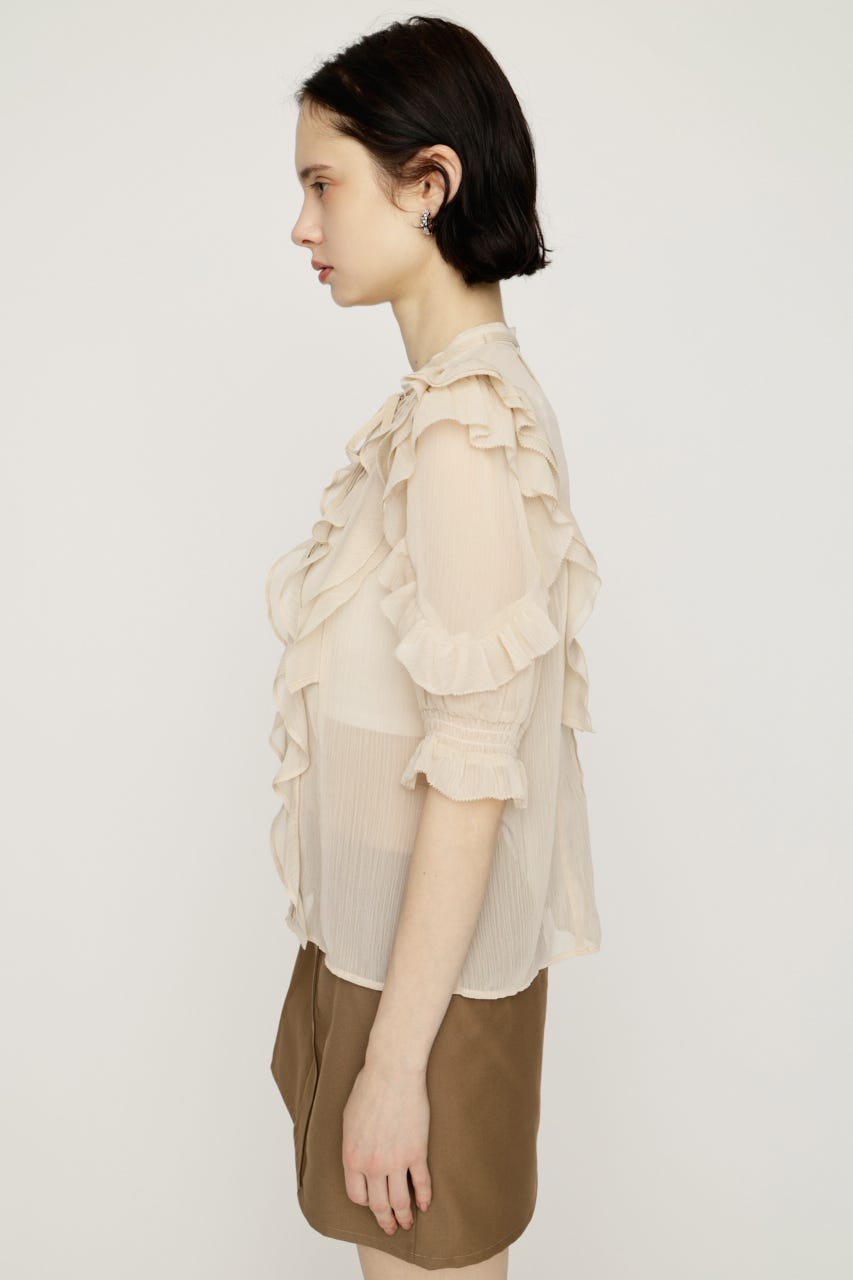 FRONT FRILL ブラウス L/BEG FREE