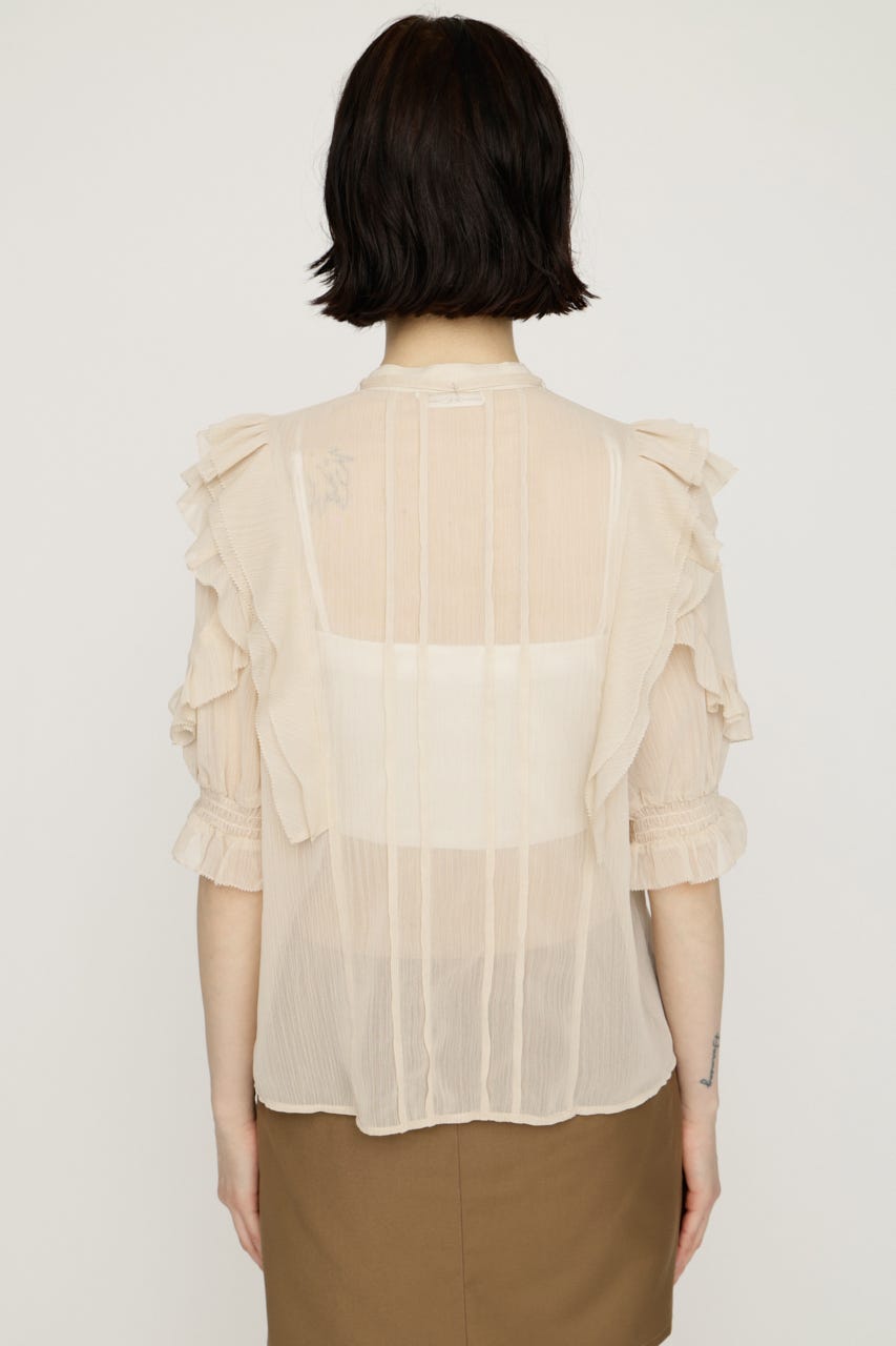 FRONT FRILL ブラウス L/BEG FREE
