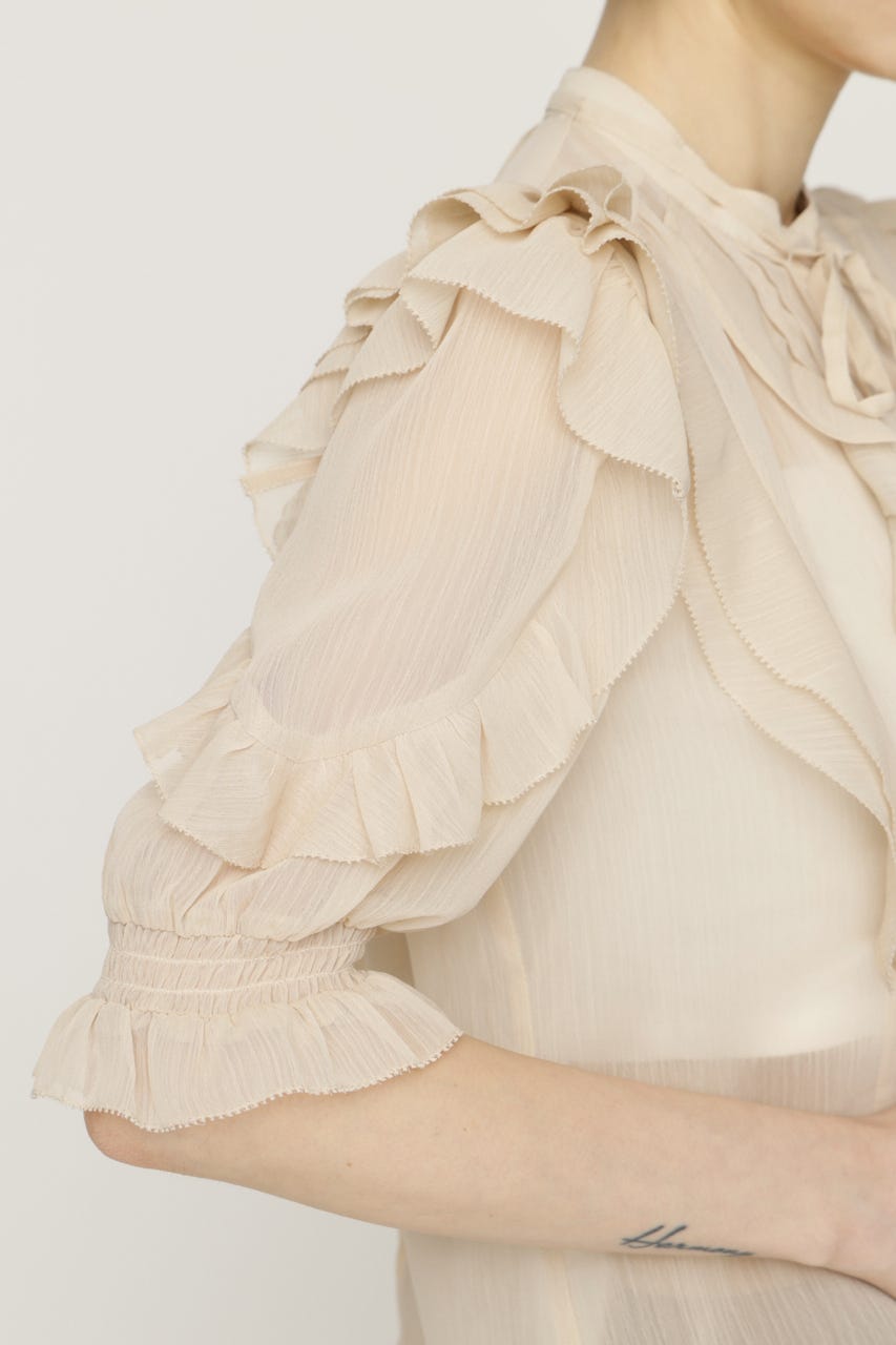 FRONT FRILL ブラウス L/BEG FREE