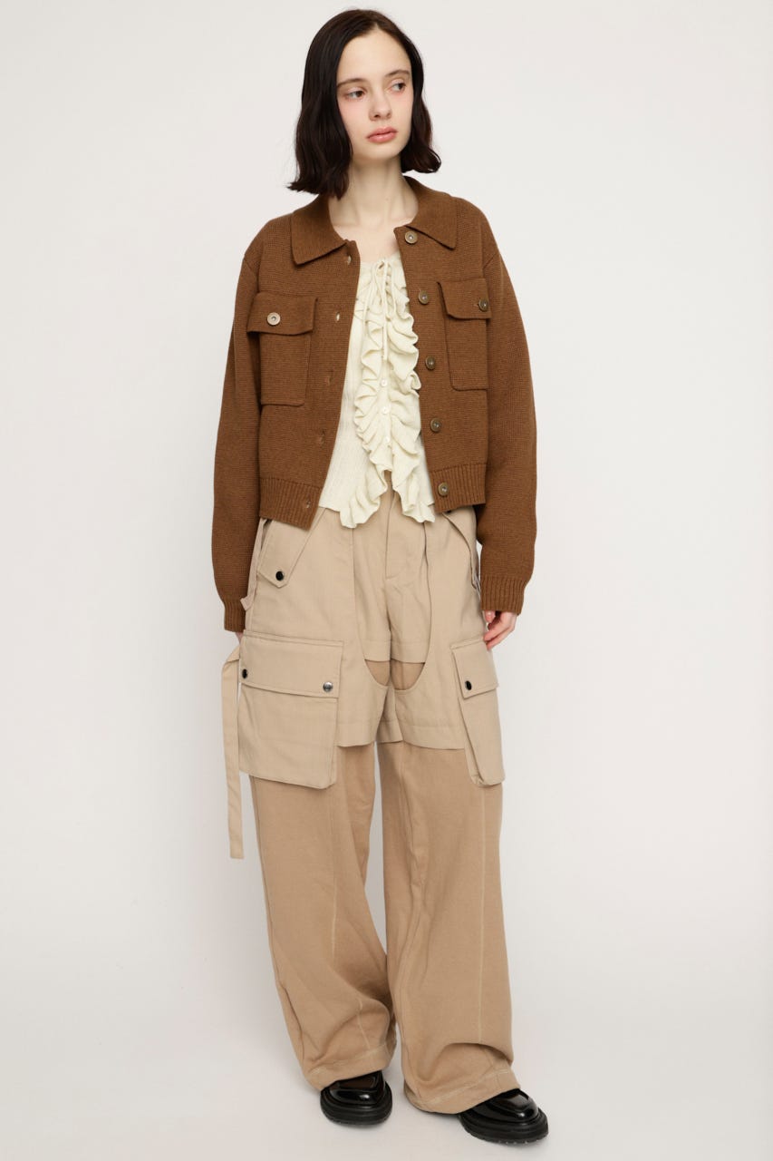 KNIT DOCKING CARGO パンツ L/BEG 1