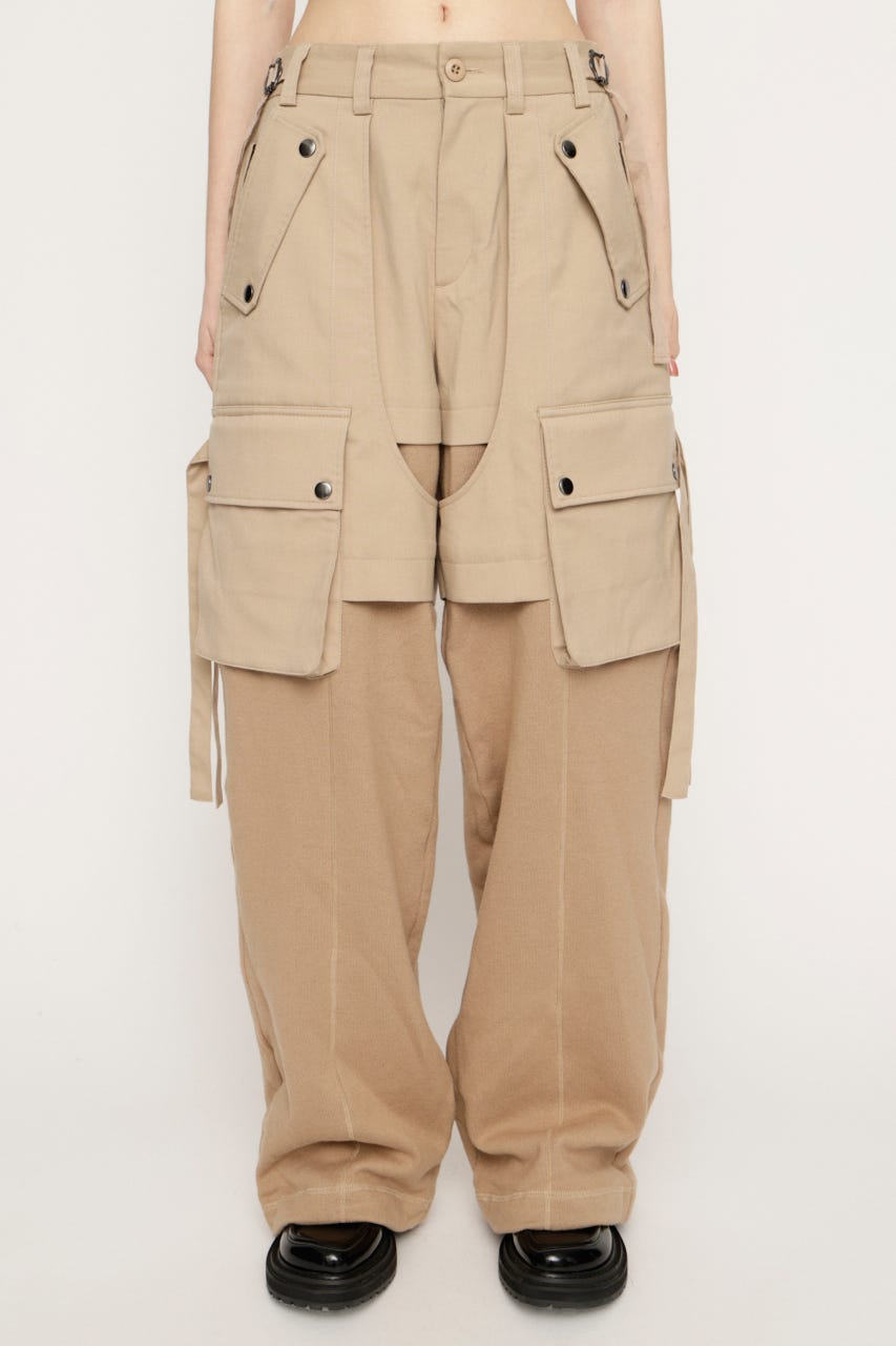 KNIT DOCKING CARGO パンツ L/BEG 1