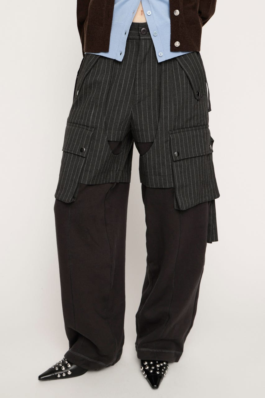 KNIT DOCKING CARGO パンツ M/GRY 1