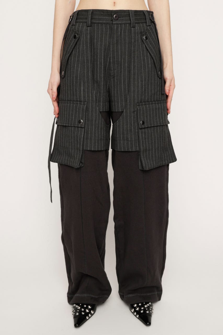 KNIT DOCKING CARGO パンツ M/GRY 1