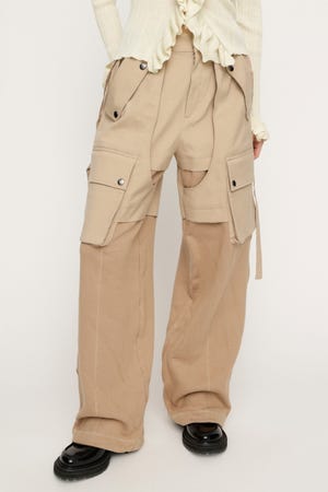 KNIT DOCKING CARGO パンツ