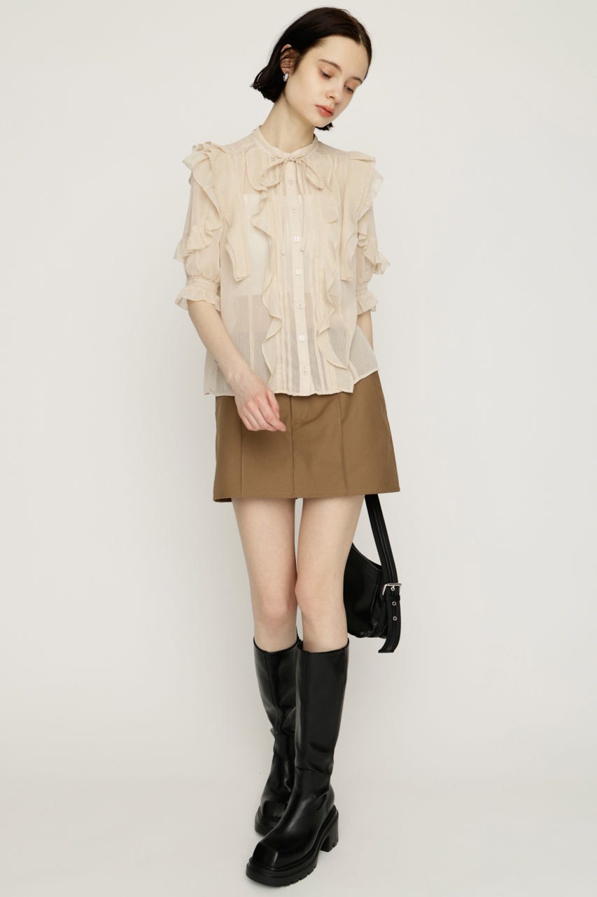 SKIRT LIKE ショートパンツ BEG 1