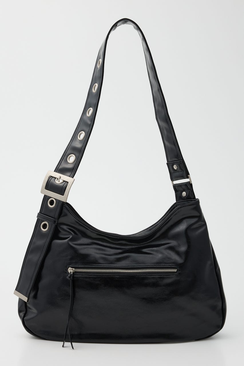 【LIMITED ITEM】EYELET DETAIL SHOULDER バッグ BLK FREE