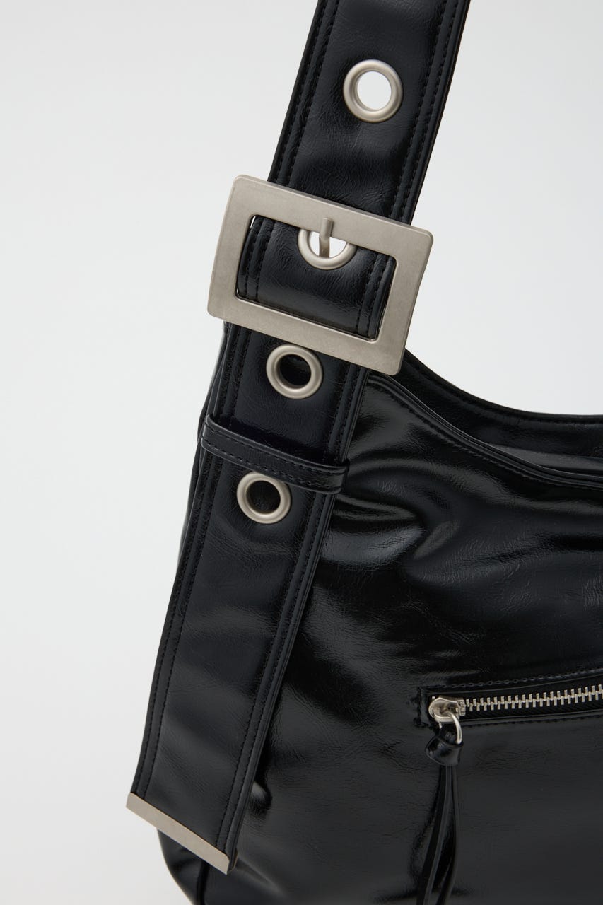 【LIMITED ITEM】EYELET DETAIL SHOULDER バッグ BLK FREE