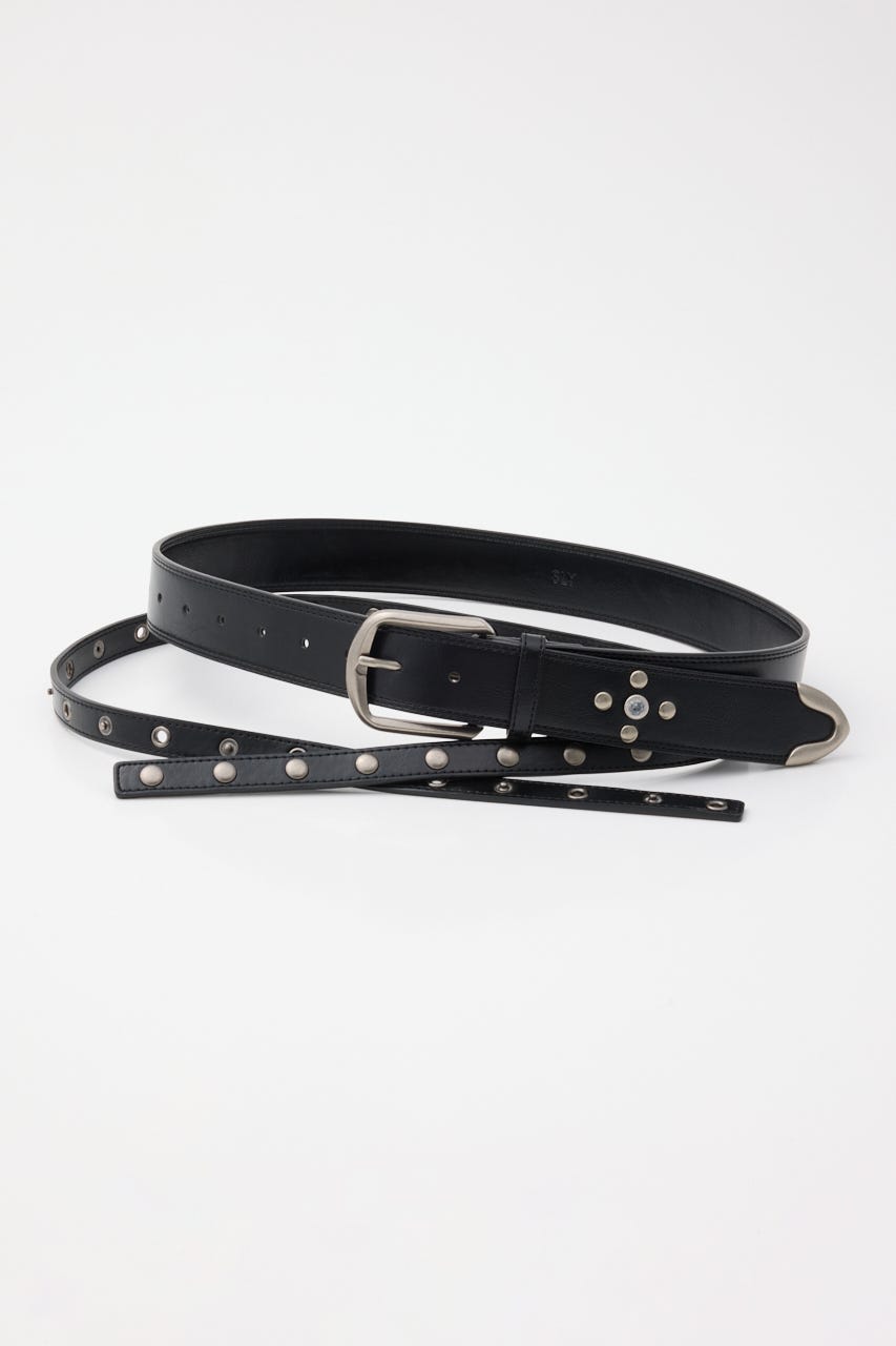 STUDS BELT SET BLK FREE