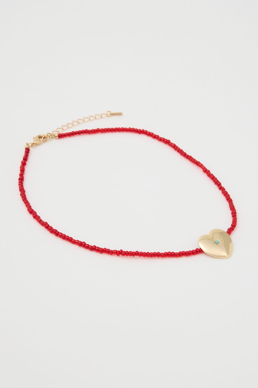 HEART MOTIF チョーカー RED FREE