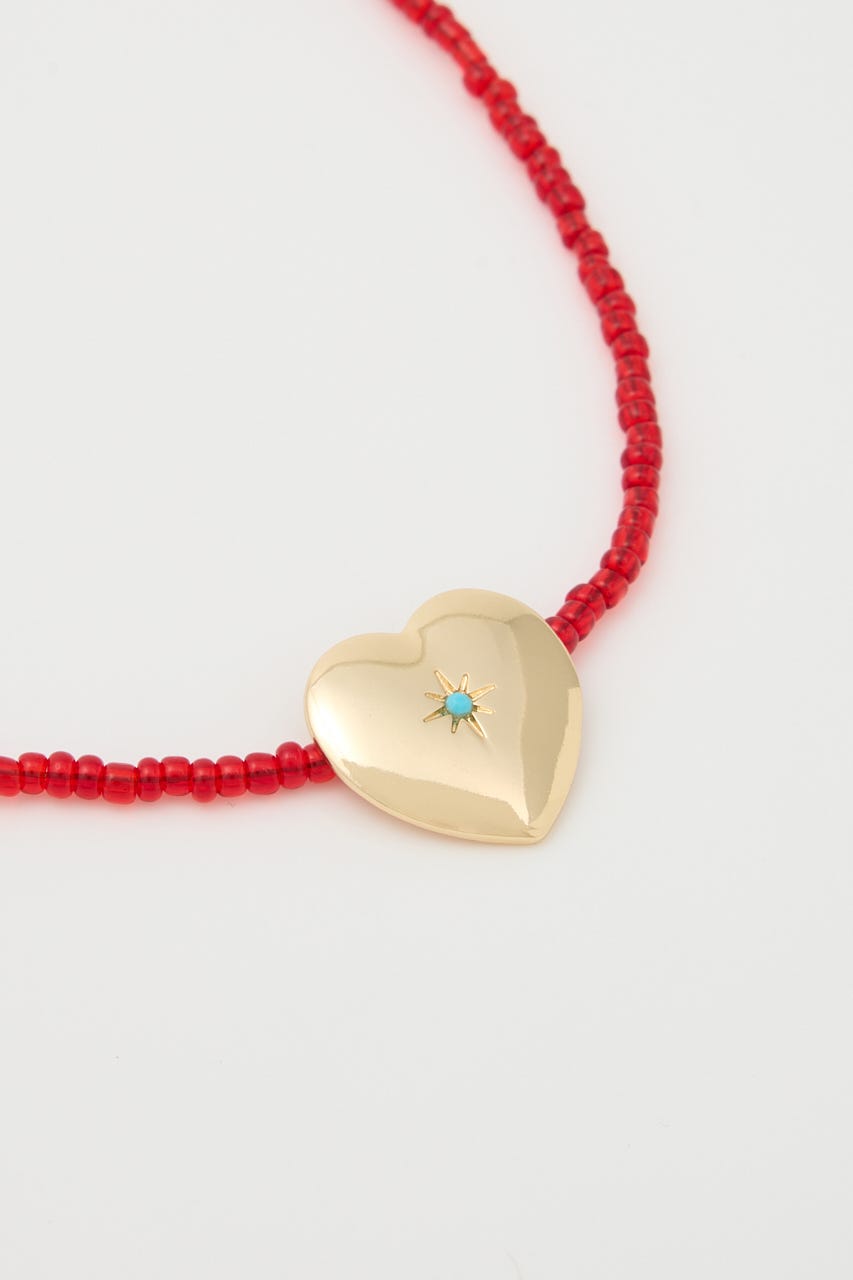 HEART MOTIF チョーカー RED FREE