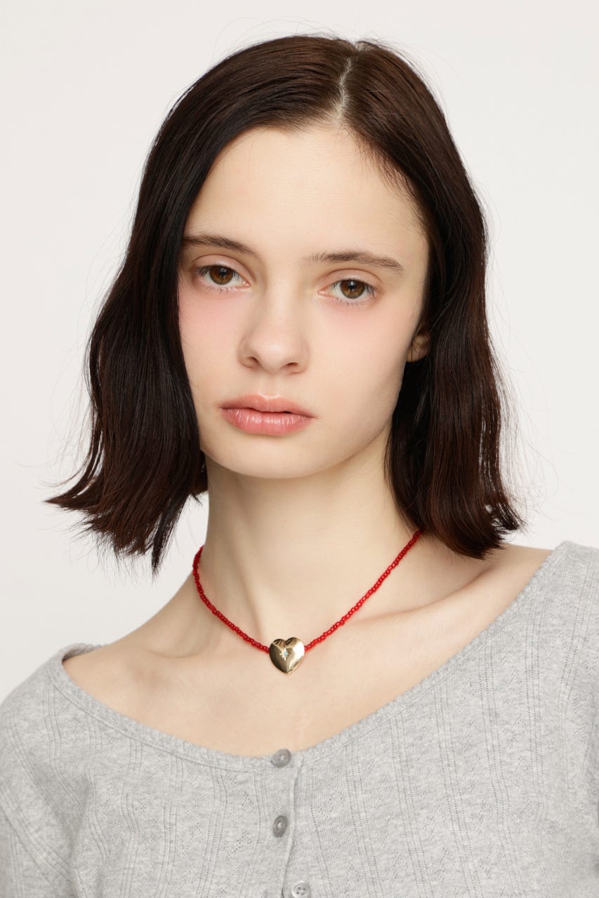 HEART MOTIF チョーカー RED FREE