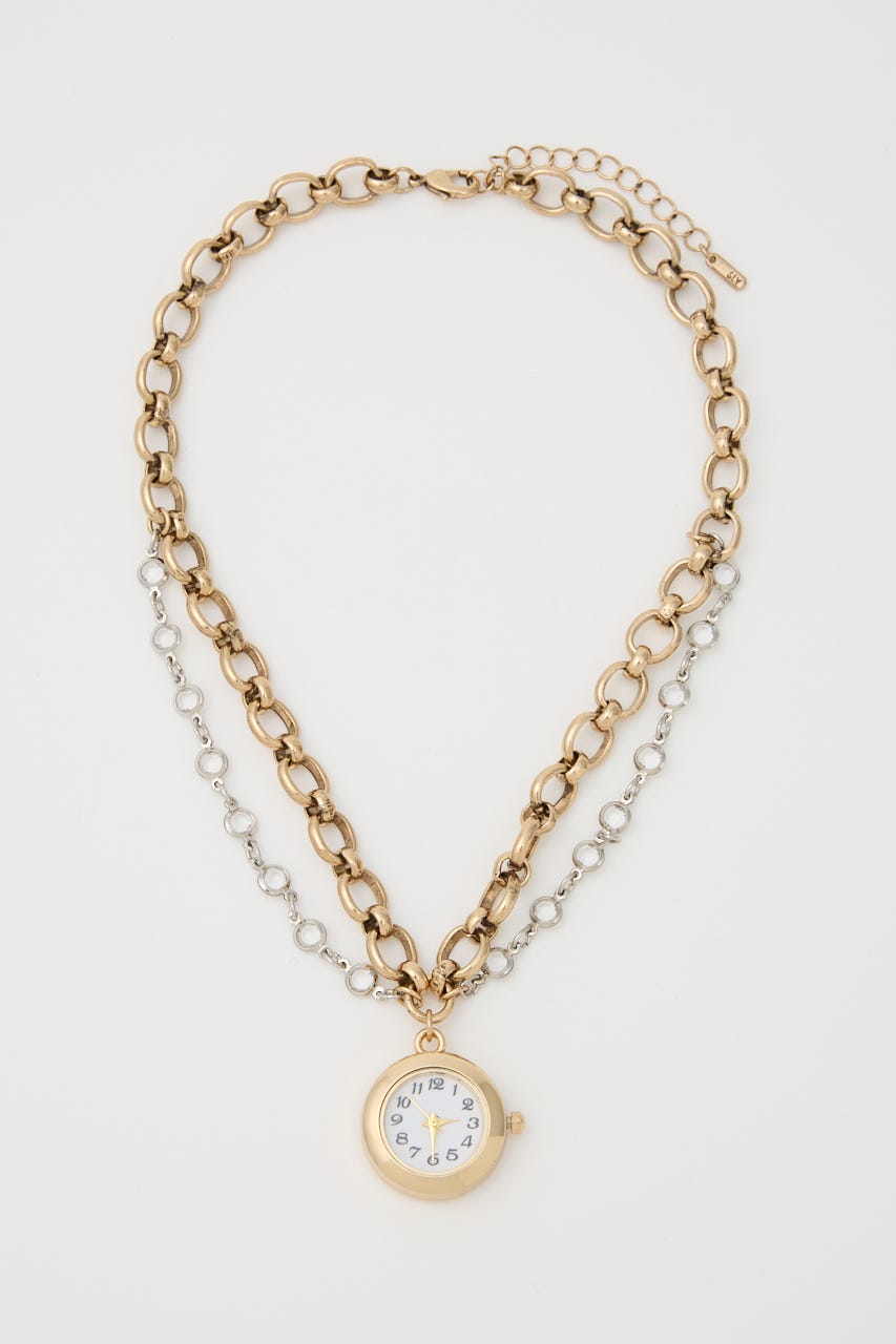 CLOCK MOTIF ネックレス GLD FREE