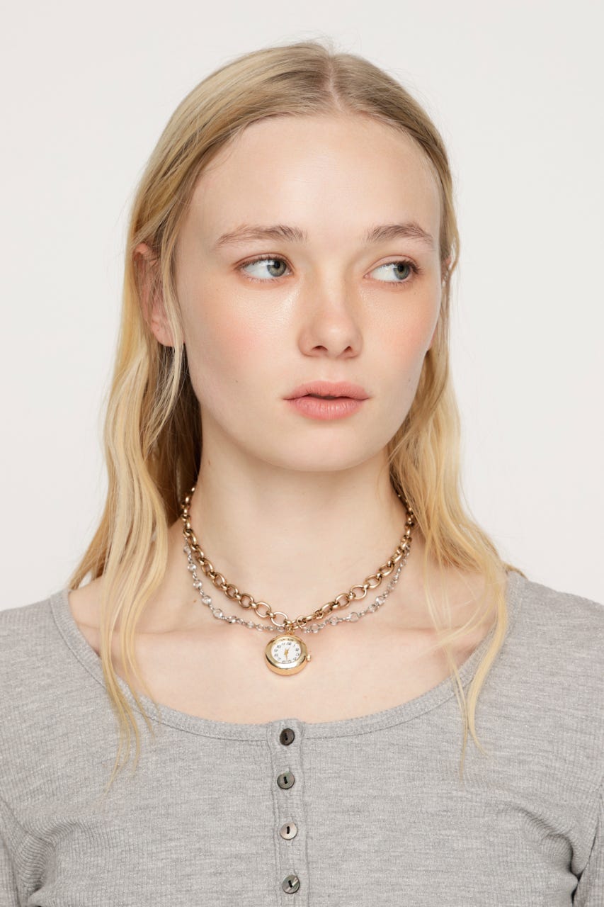 CLOCK MOTIF ネックレス GLD FREE