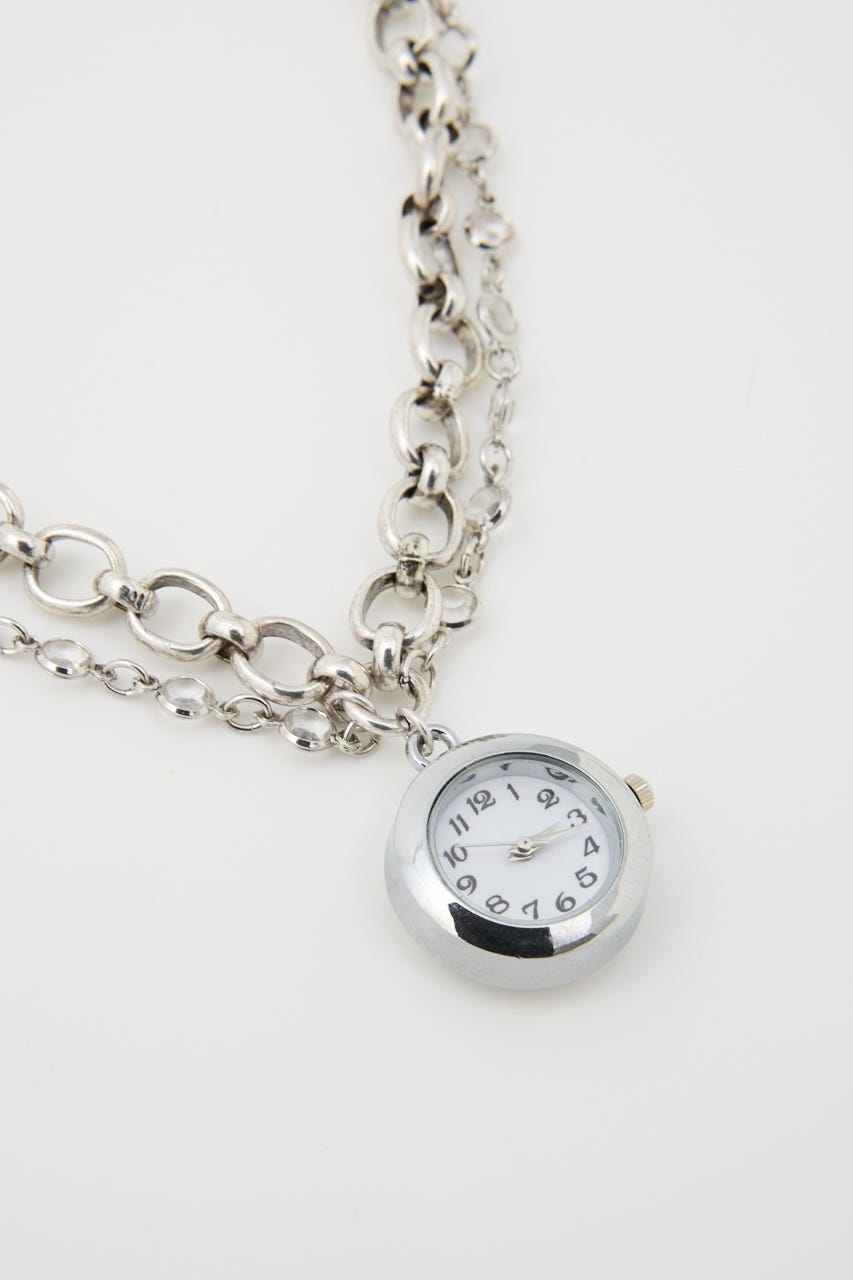 CLOCK MOTIF ネックレス SLV FREE