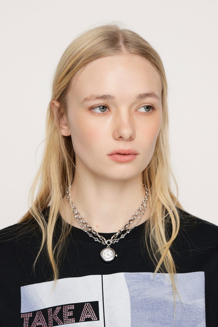 CLOCK MOTIF ネックレス SLV FREE