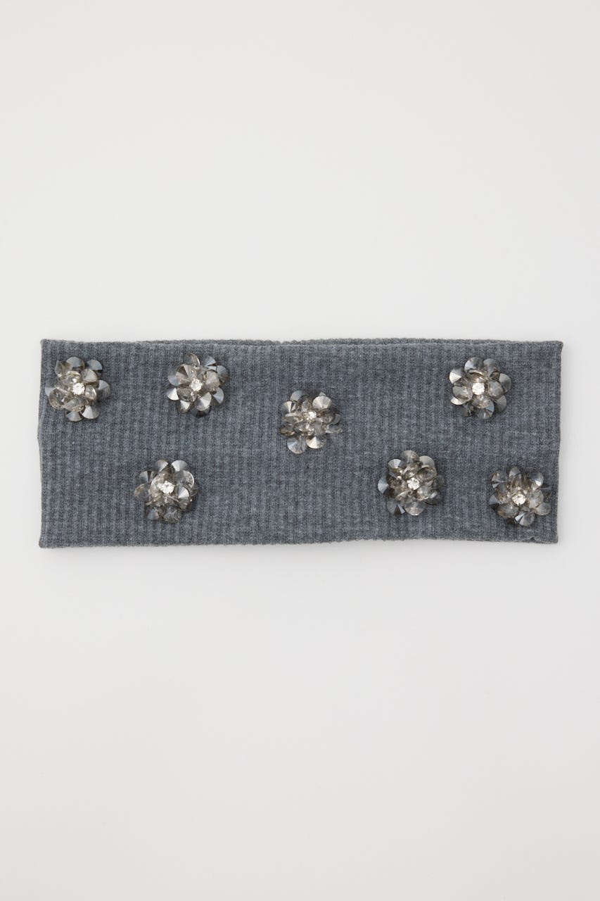 FLOWER SPARKLY HAIR BAND T.GRY FREE