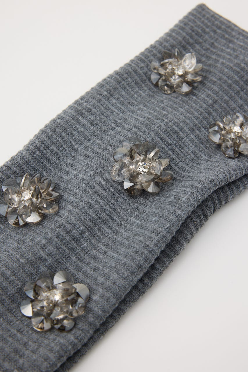 FLOWER SPARKLY HAIR BAND T.GRY FREE