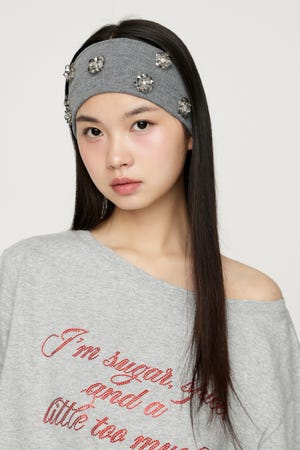 FLOWER SPARKLY HAIR BAND