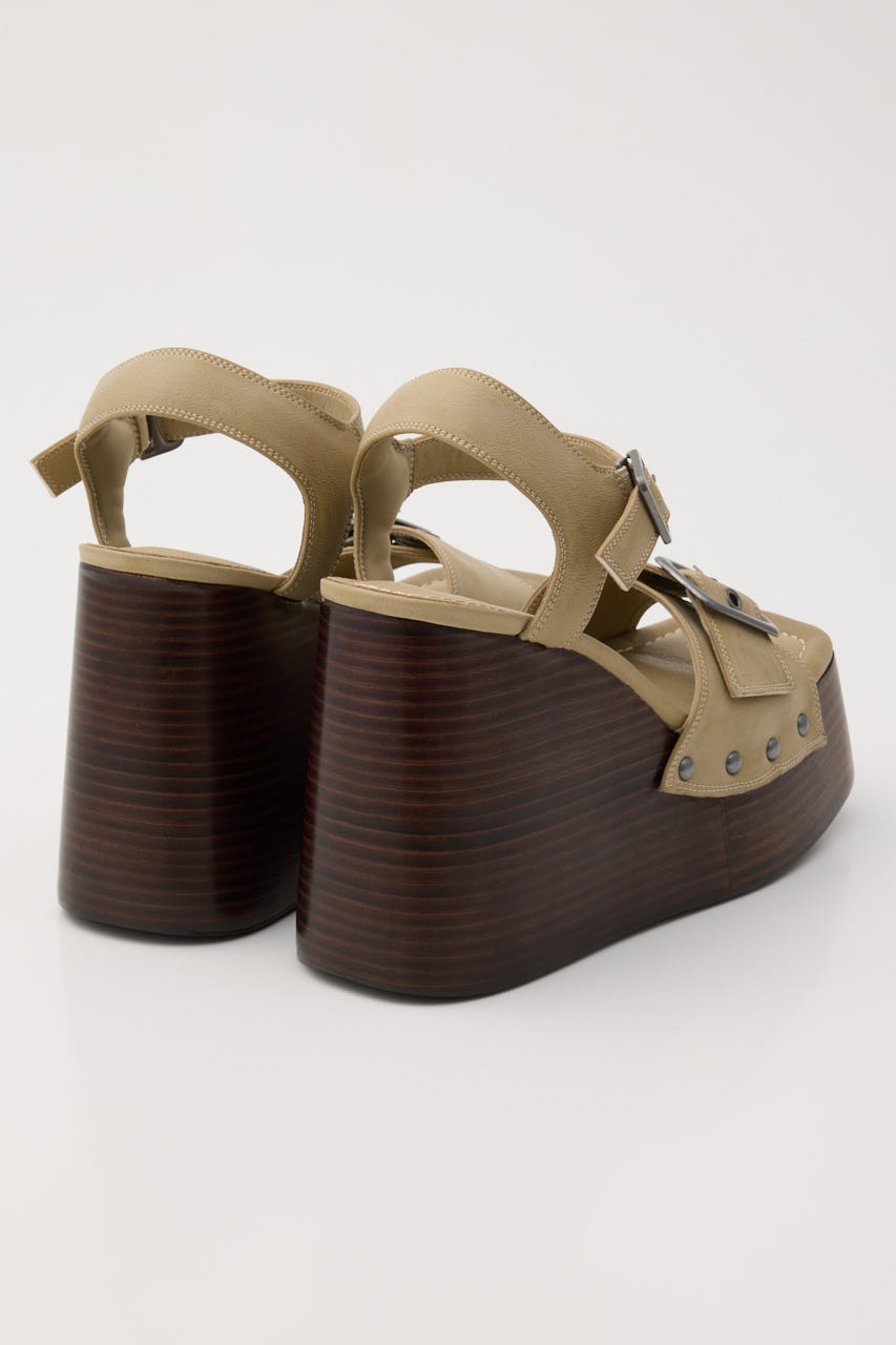 CHUNKY SOLE STUDS サンダル BEG S