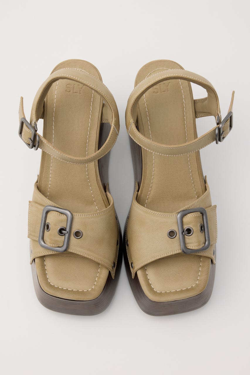 CHUNKY SOLE STUDS サンダル BEG S