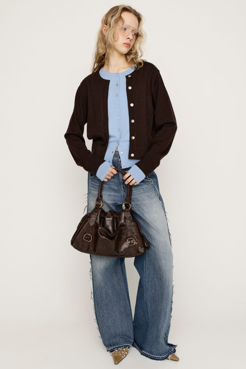 LAYERED LIKE KNIT トップス BRN FREE