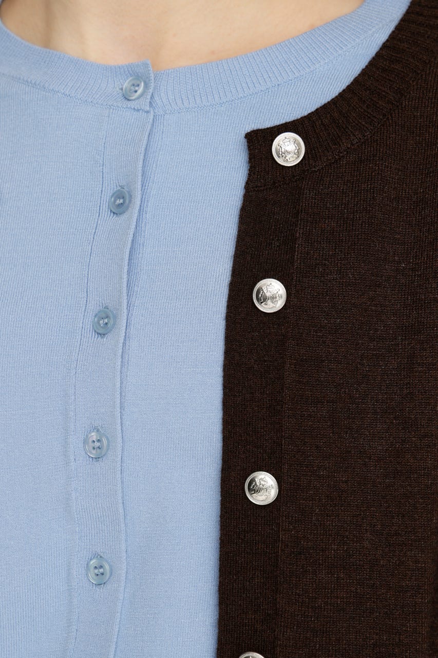 LAYERED LIKE KNIT トップス BRN FREE