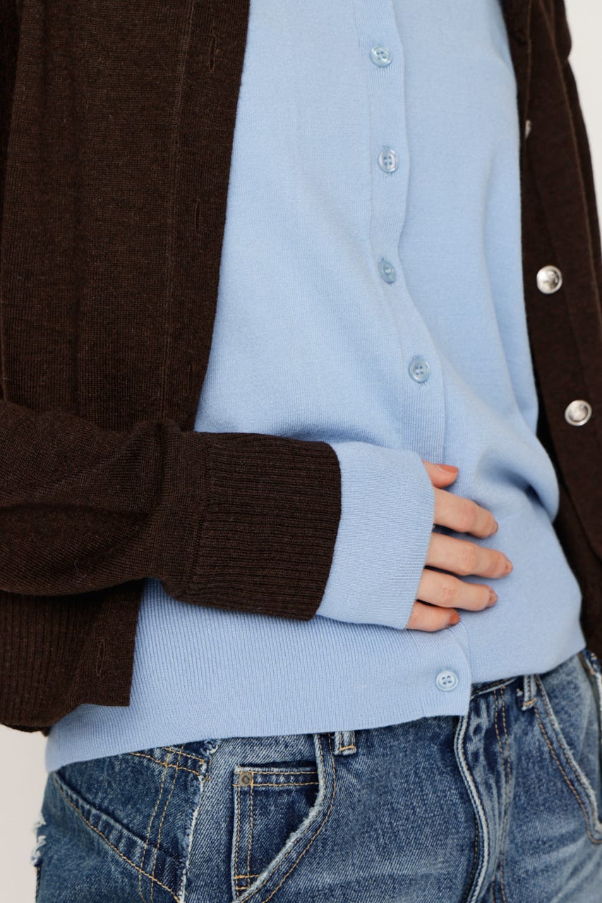 LAYERED LIKE KNIT トップス BRN FREE