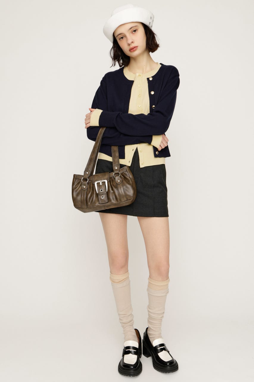 LAYERED LIKE KNIT トップス NVY FREE