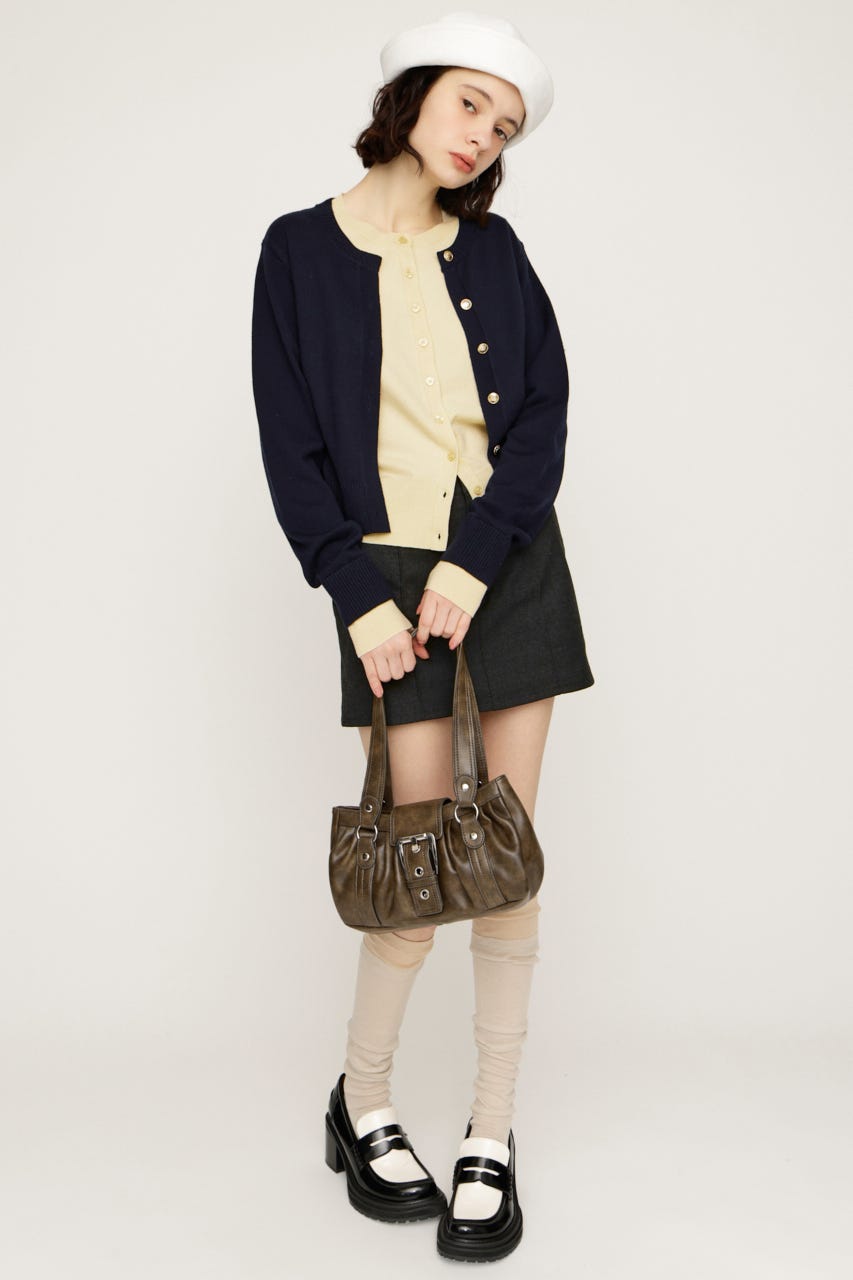 LAYERED LIKE KNIT トップス NVY FREE