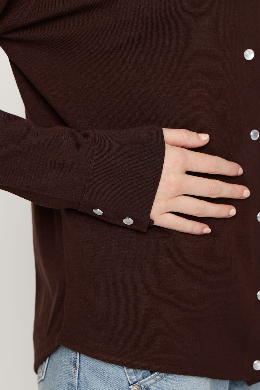 WESTERN STUDS KNIT シャツ BRN FREE