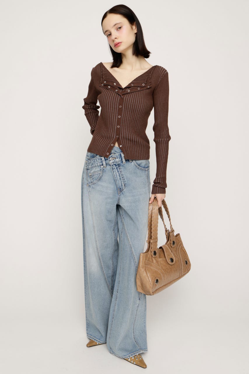 FRONT BUTTON MANYWAY トップス BRN FREE