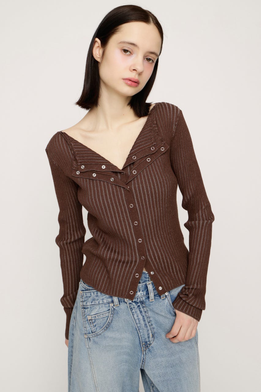 FRONT BUTTON MANYWAY トップス BRN FREE