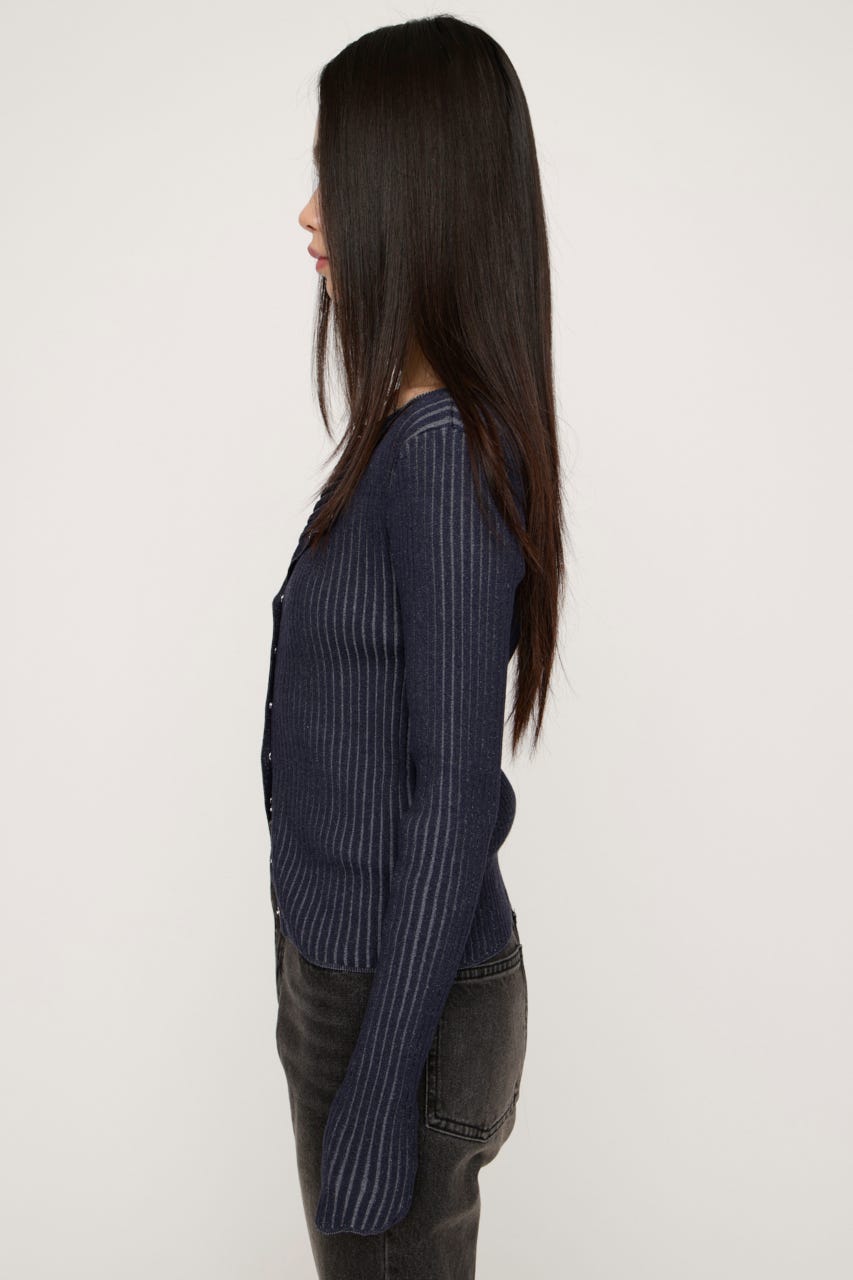 FRONT BUTTON MANYWAY トップス NVY FREE