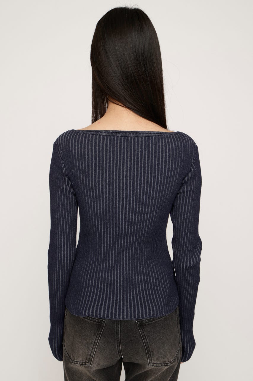 FRONT BUTTON MANYWAY トップス NVY FREE