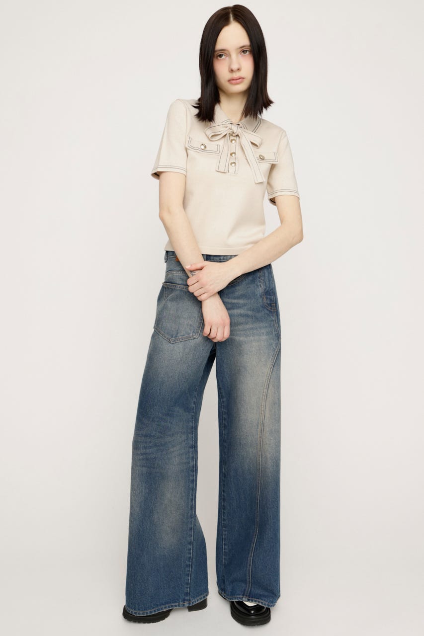 STICH COMPACT KNIT トップス IVOY FREE