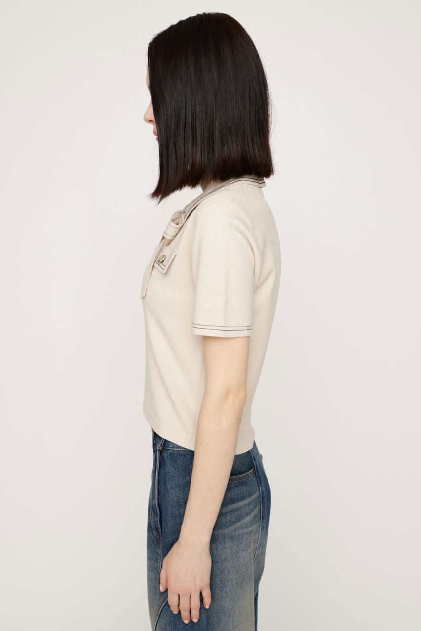 STICH COMPACT KNIT トップス IVOY FREE