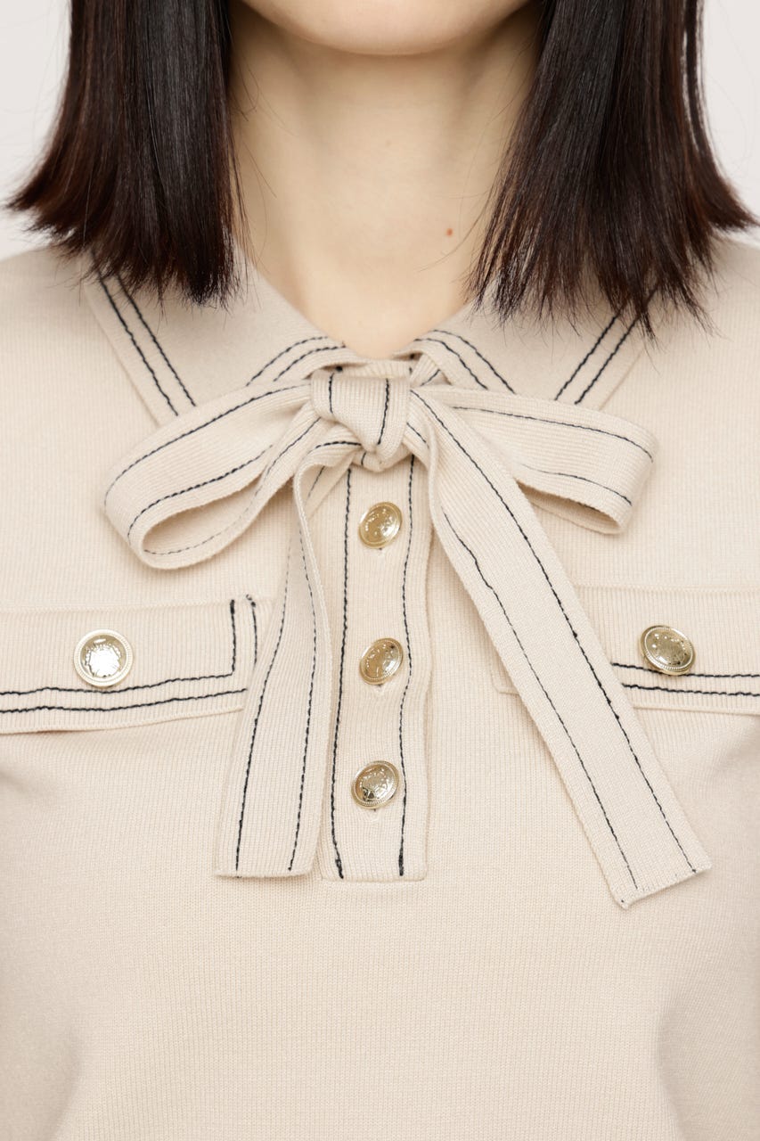 STICH COMPACT KNIT トップス IVOY FREE