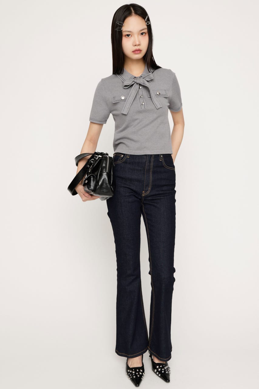 STICH COMPACT KNIT トップス T.GRY FREE