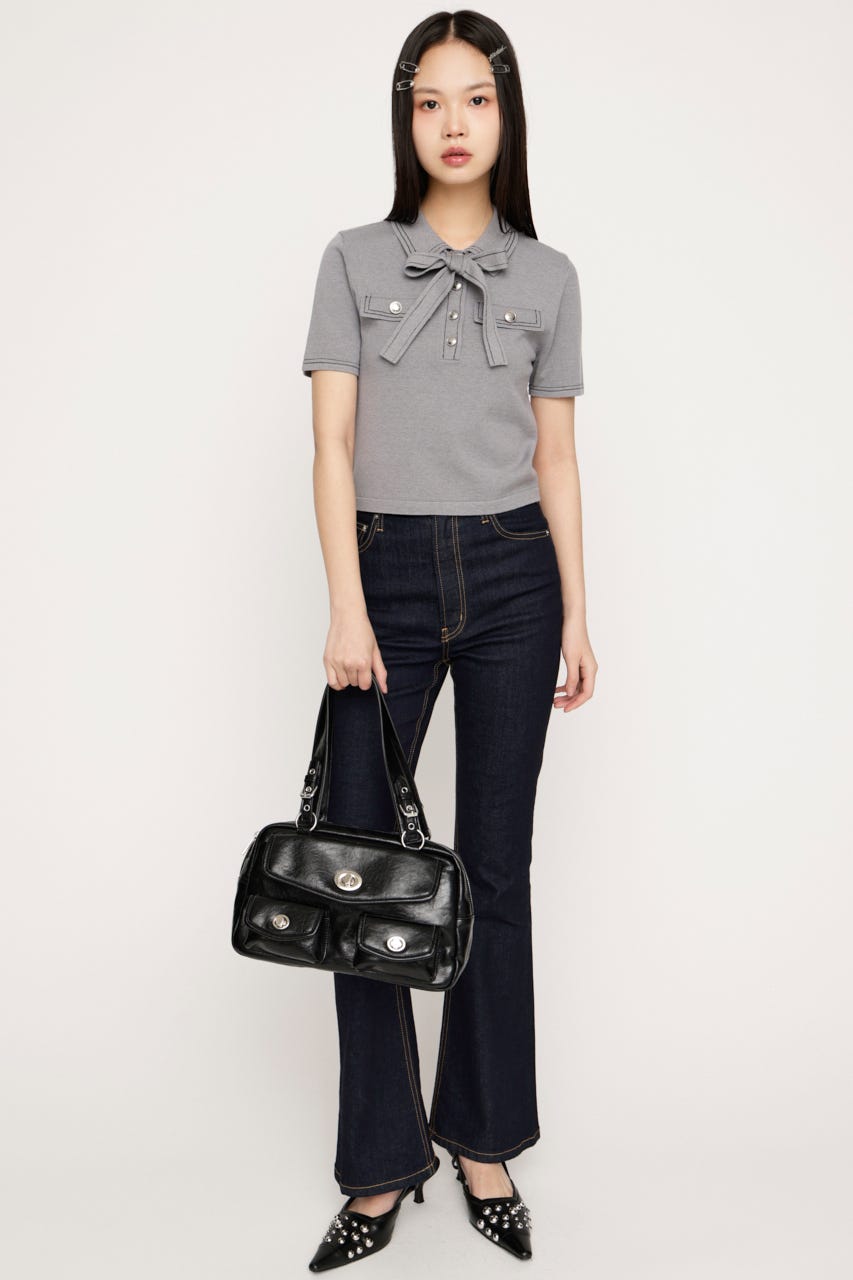 STICH COMPACT KNIT トップス T.GRY FREE