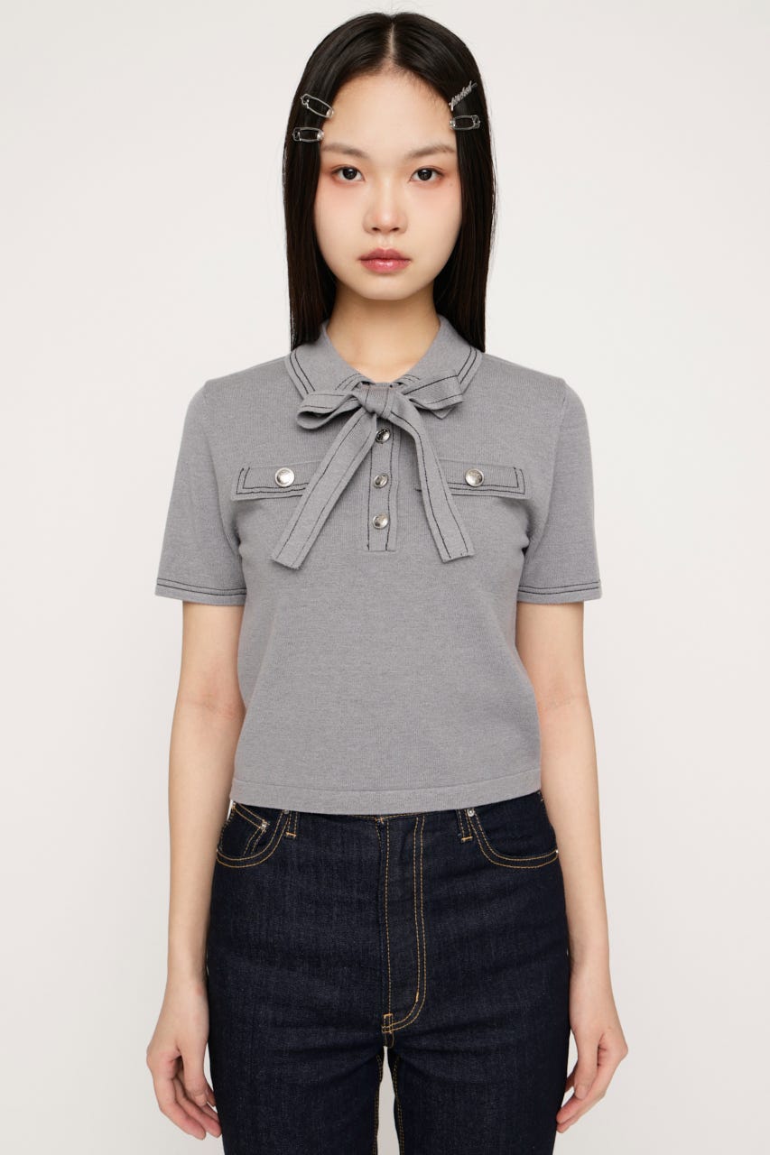 STICH COMPACT KNIT トップス T.GRY FREE
